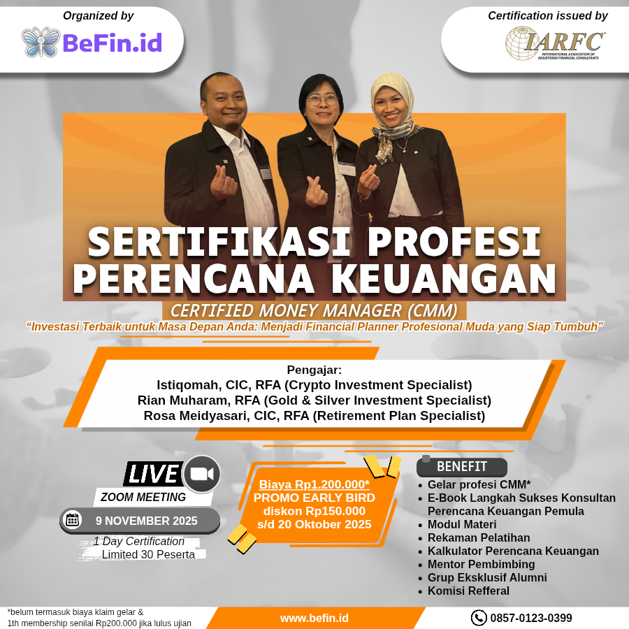 Sertifikasi Perencana Keuangan Certified Money Manager CMM
