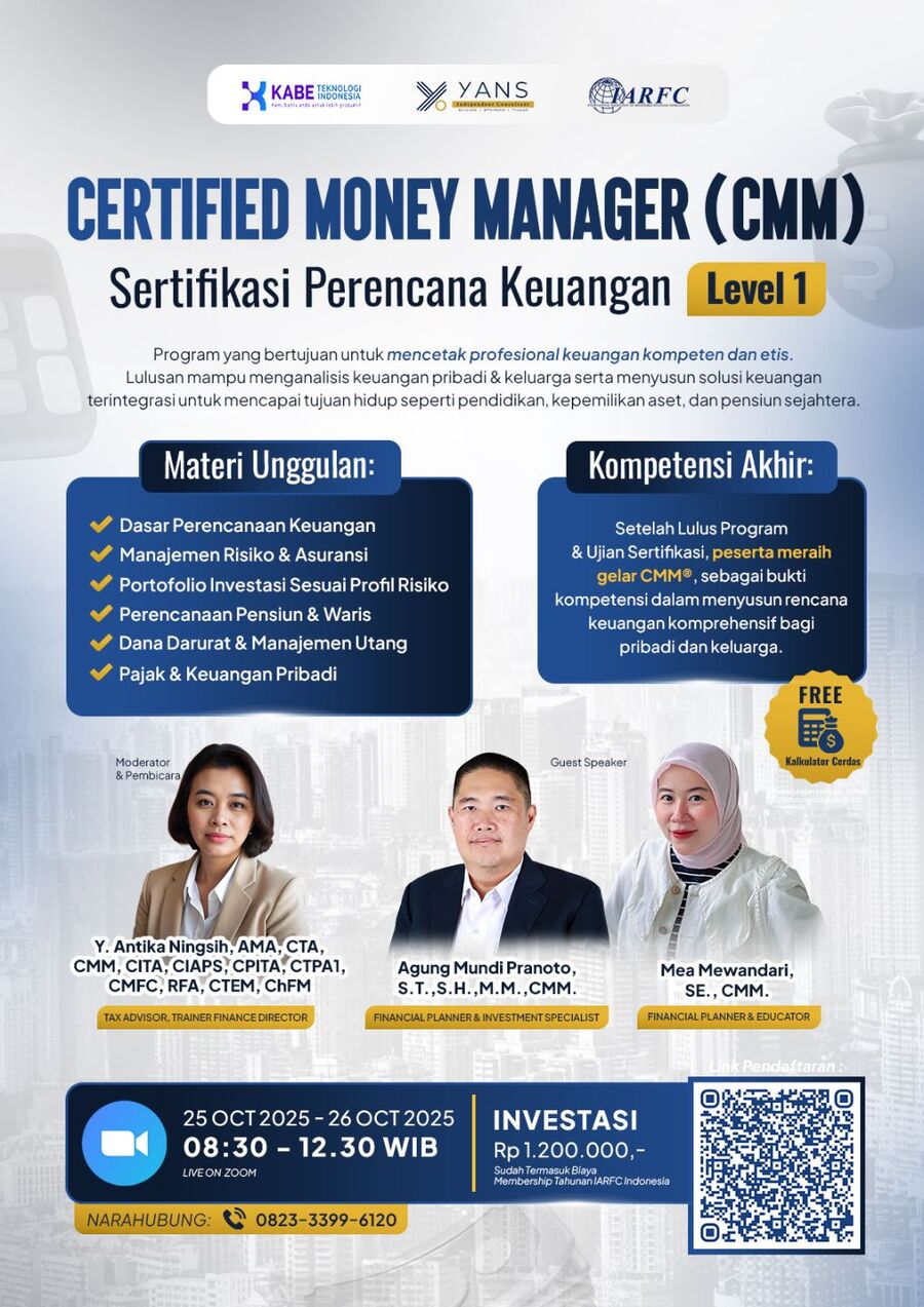 SERTIFIKASI PERENCANA KEUANGAN (Level 1)  Certified Money Manager (CMM) 