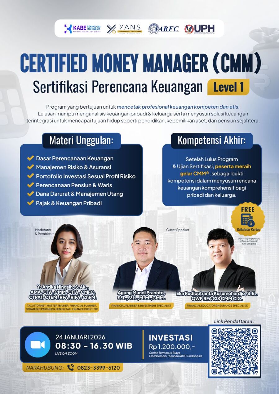 SERTIFIKASI PERENCANA KEUANGAN (Level 1) Certified Money Manager (CMM)